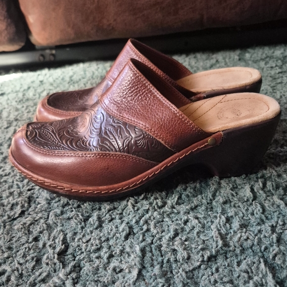 Nurture Women's Brown Leather Clogs 6M - Picture 5 of 14